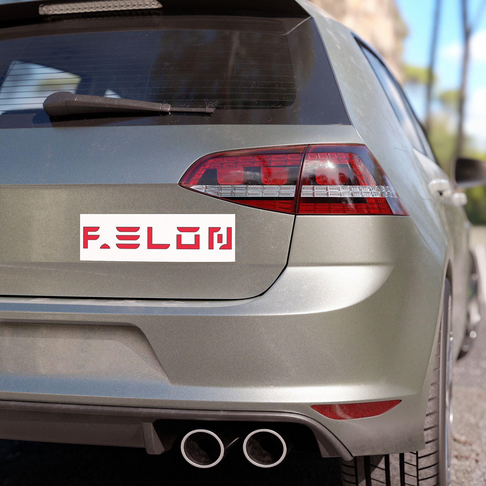 Car Magnet- Satirical 'F' Elon Resistance Design, Magnet for Anti-Elon Musk Activists, Protest Magnet, Political Statement, Tesla Font - View 2