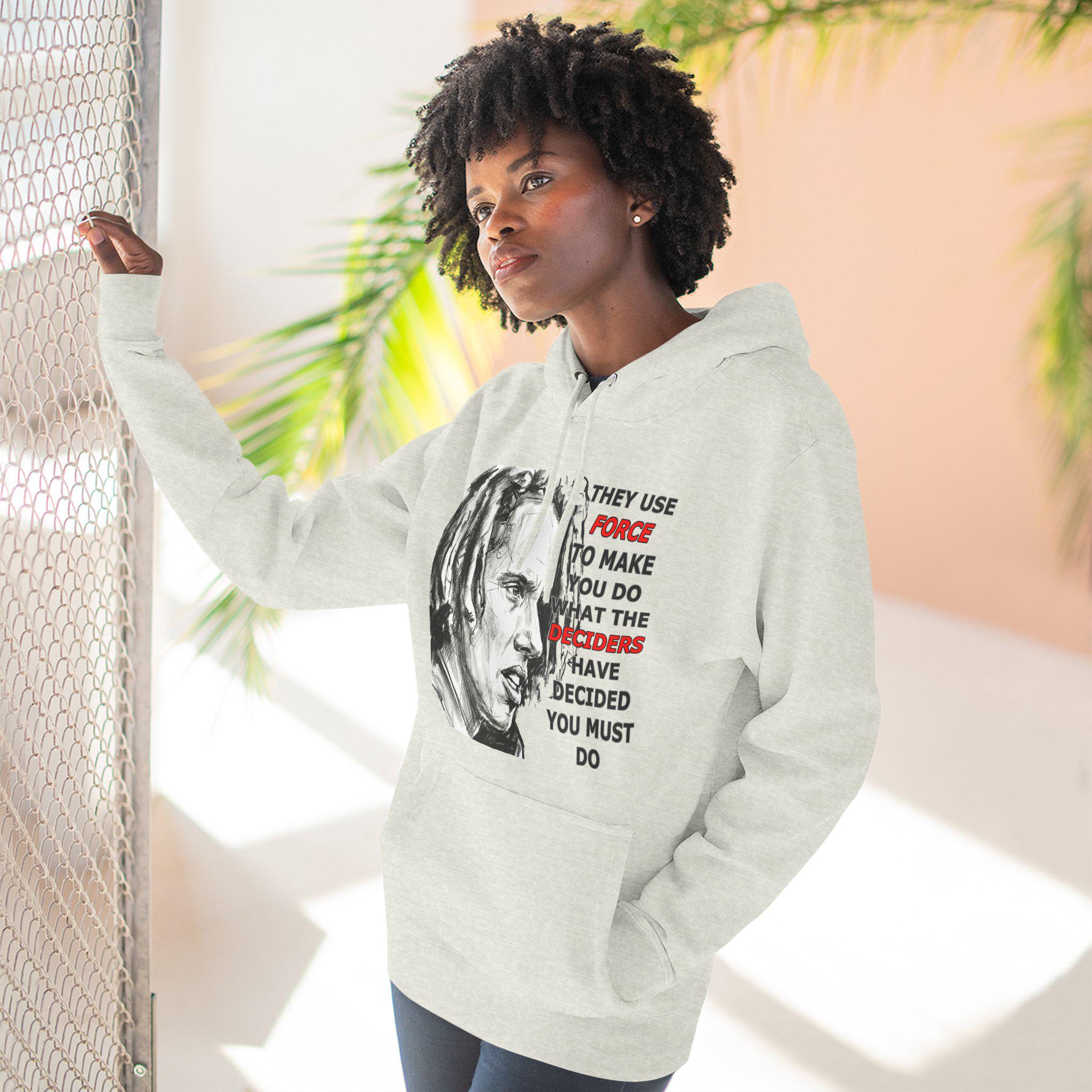 Rage Against the Machine Sketch Resistance Hoodie | Zac de la Rocha Quote - View 4